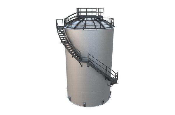 Silo tank industrial 3d model