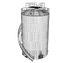 Silo tank industrial 3d model