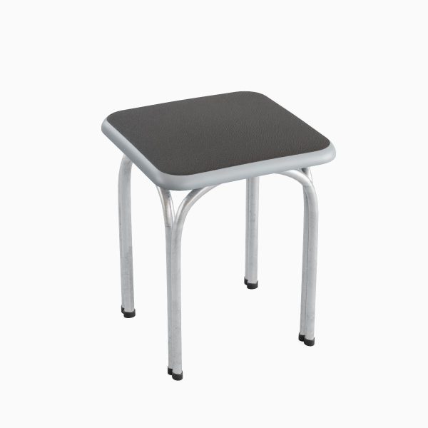 Silver Steel Stool 01