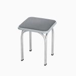 Silver Steel Stool 01