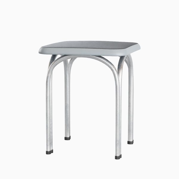 Silver Steel Stool 01