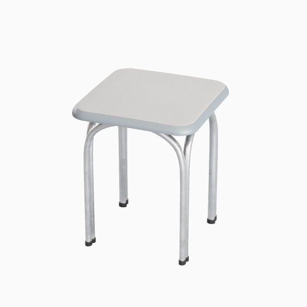 Silver Steel Stool 02
