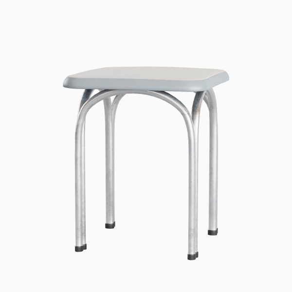 Silver Steel Stool 02