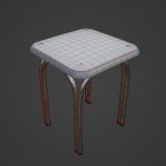 Silver Steel Stool 02