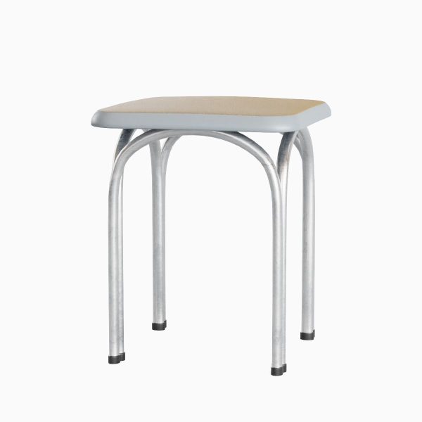 Silver Steel Stool 03
