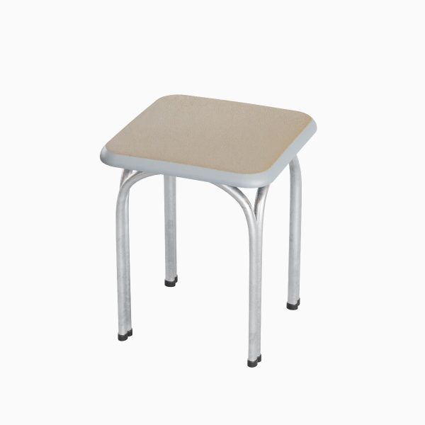 Silver Steel Stool 03