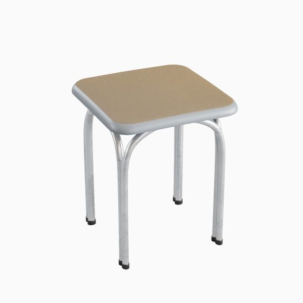 Silver Steel Stool 03