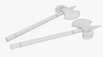 Single blade axe pair