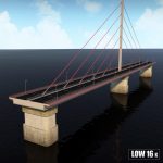Single Suspended Water Road Bridge