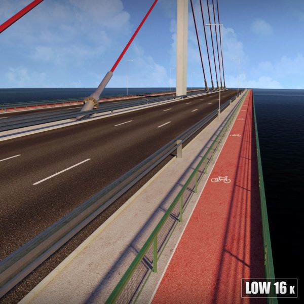 Single Suspended Water Road Bridge