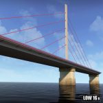 Single Suspended Water Road Bridge