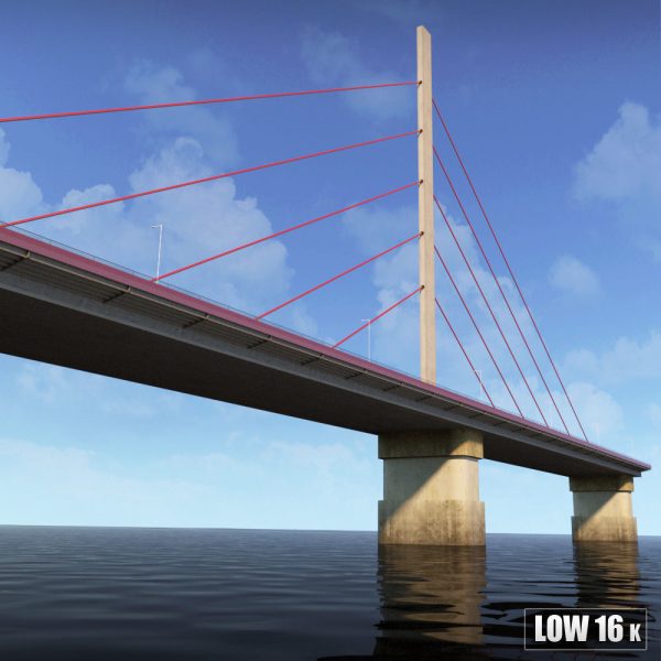 Single Suspended Water Road Bridge