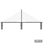 Single Suspended Water Road Bridge