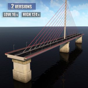 Single Suspended Water Road Bridge