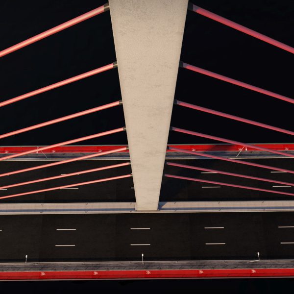 Single Suspended Water Road Bridge