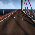 Single Suspended Water Road Bridge