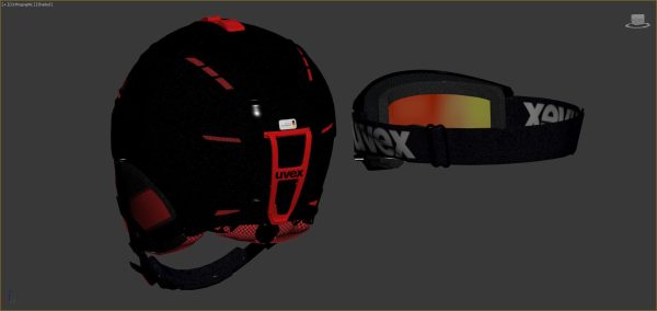 Ski Helmet and Goggles Uvex