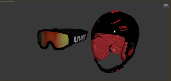 Ski Helmet and Goggles Uvex