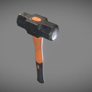 sledge-hammer-3d-model-low-poly-obj-fbx-blend