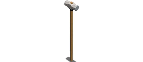 Sledge Hammer with Wooden Handle