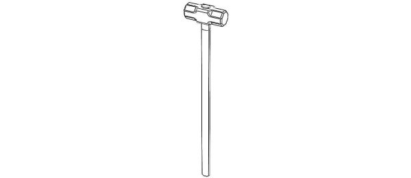 Sledge Hammer with Wooden Handle
