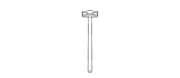 Sledge Hammer with Wooden Handle