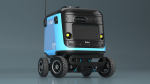 Sleeping Delivery Robot Kiwibot Cyan