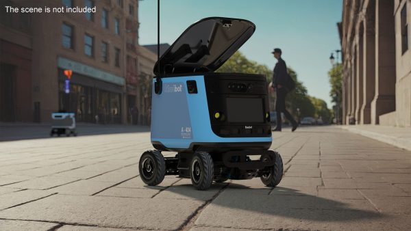 Sleeping Delivery Robot Kiwibot Cyan