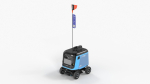 Sleeping Delivery Robot Kiwibot Cyan