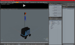 Sleeping Delivery Robot Kiwibot Cyan