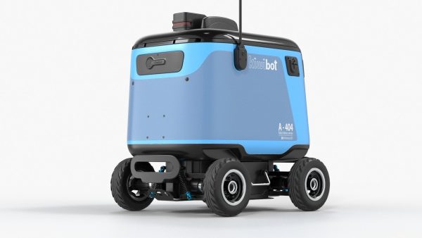 Sleeping Delivery Robot Kiwibot Cyan