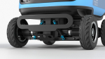Sleeping Delivery Robot Kiwibot Cyan
