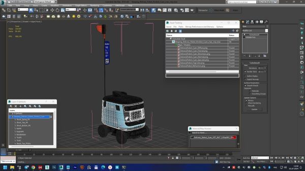 Sleeping Delivery Robot Kiwibot Cyan
