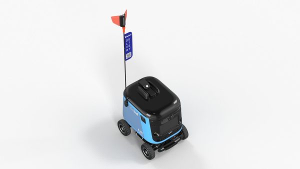 Sleeping Delivery Robot Kiwibot Cyan