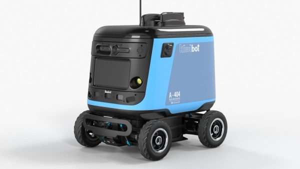 Sleeping Delivery Robot Kiwibot Cyan