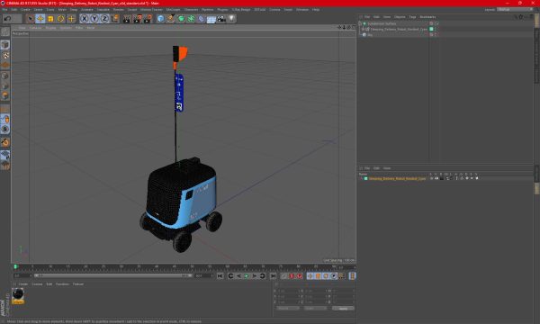 Sleeping Delivery Robot Kiwibot Cyan