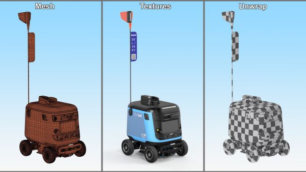 Sleeping Delivery Robot Kiwibot Cyan