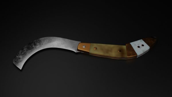 Small Bone Decorated Sickle