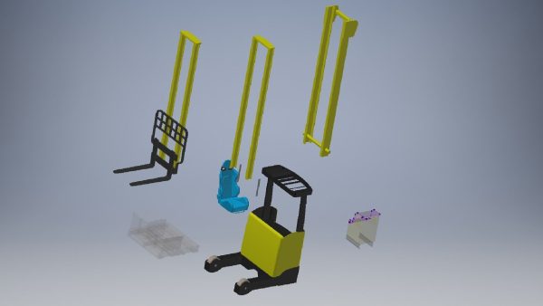 Small forklift 3d model
