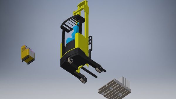 Small forklift 3d model