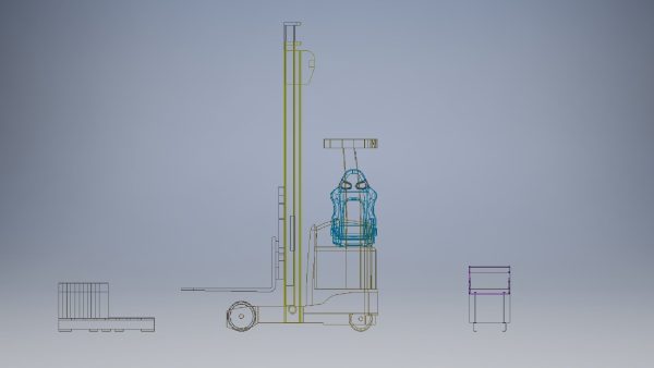 Small forklift 3d model
