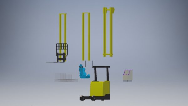 Small forklift 3d model