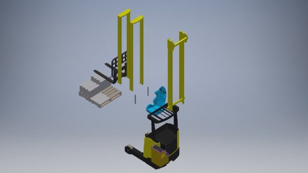 Small forklift 3d model