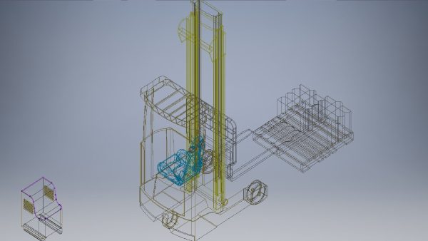 Small forklift 3d model