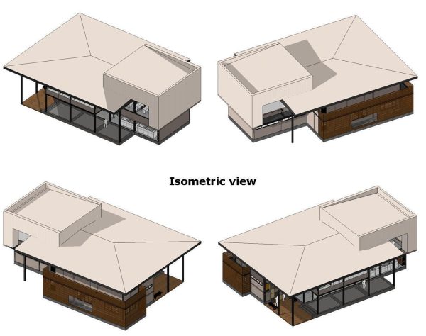 Small office in steel structure