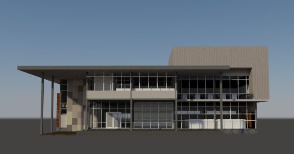 Small office in steel structure