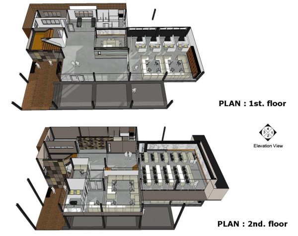 Small office in steel structure