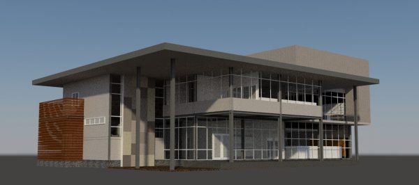 Small office in steel structure