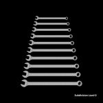 SO 10pc 12-Point Metric Long CombinationWrench Set 10-19mm
