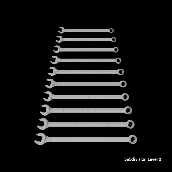 SO 10pc 12-Point Metric Long CombinationWrench Set 10-19mm